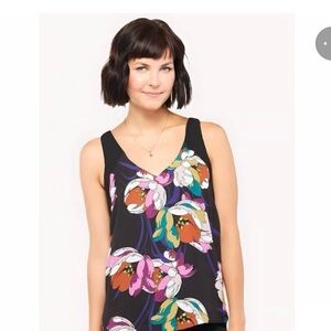 Evereve Peyton Jensen Teddy Double V-Neck Floral Top